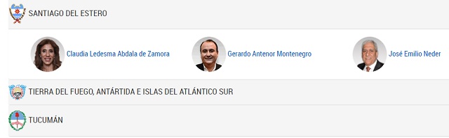 SENADORES POR SANTIAGO DEL ESTERO